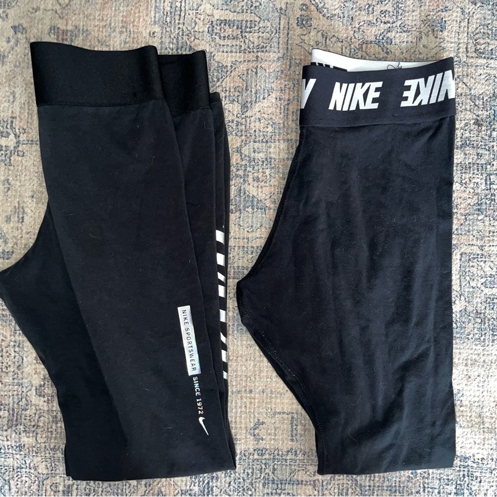 2 PAIRS OF NIKE COTTON LEGGINGS